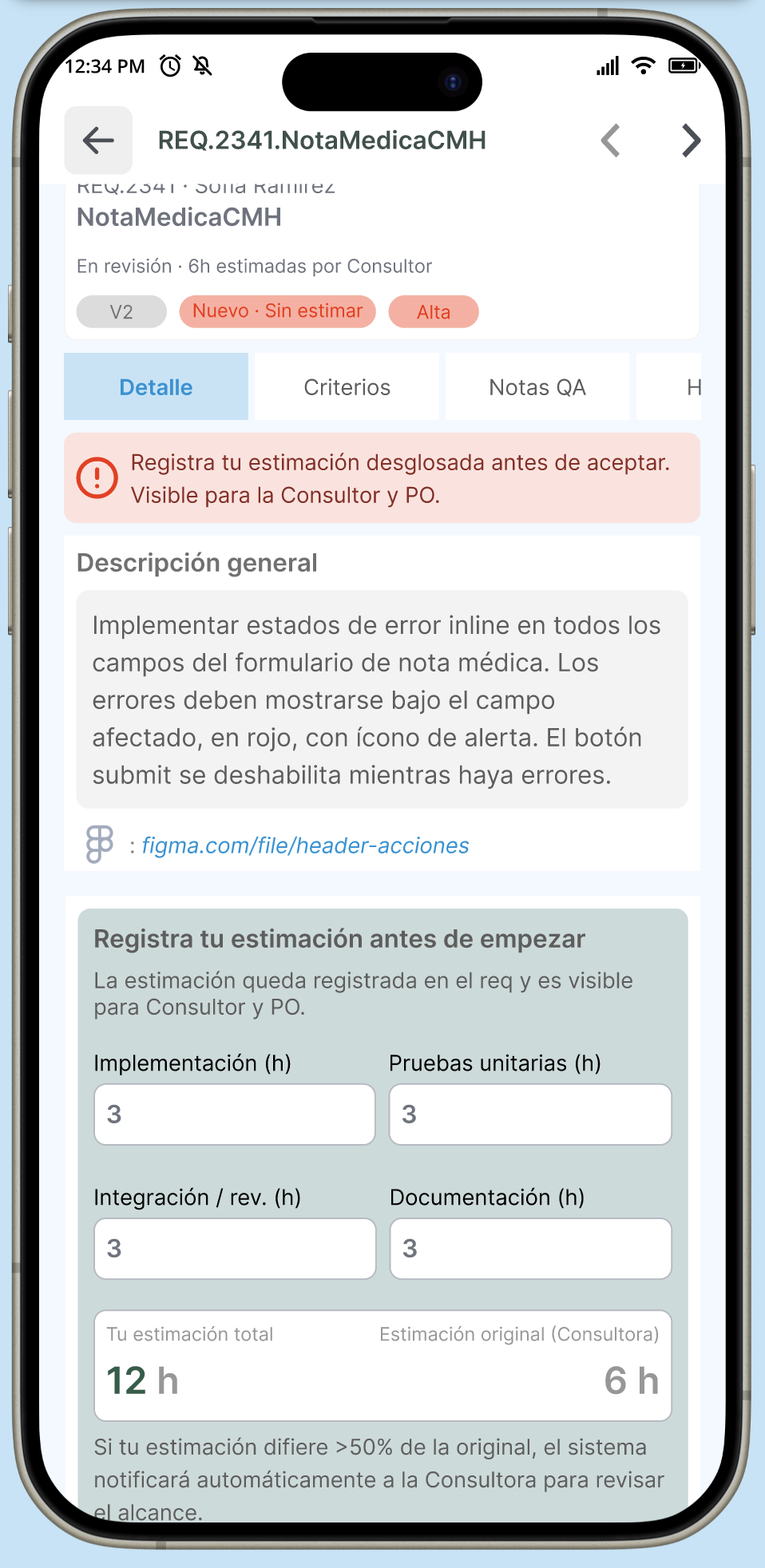 Tablero Dev · Sin estimar / Listo para Dev