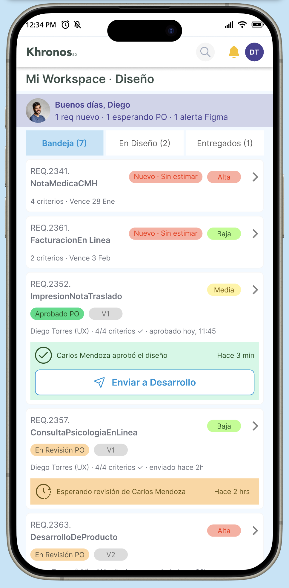 Tabs sin contadores · captura
