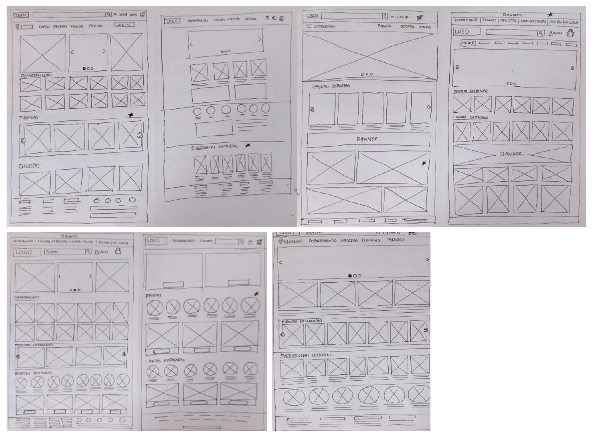 Sketches en papel