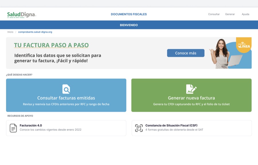 Portal de Facturación Salud Digna